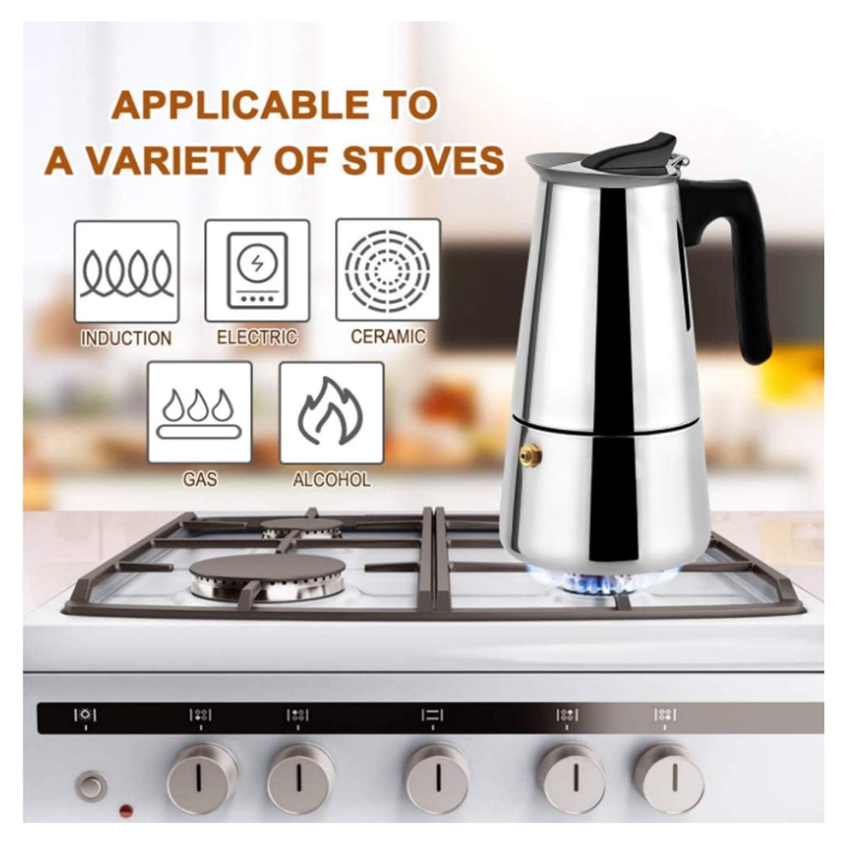 Miniatura 2 de Cafetera Italiana Expresso 9 Tazas